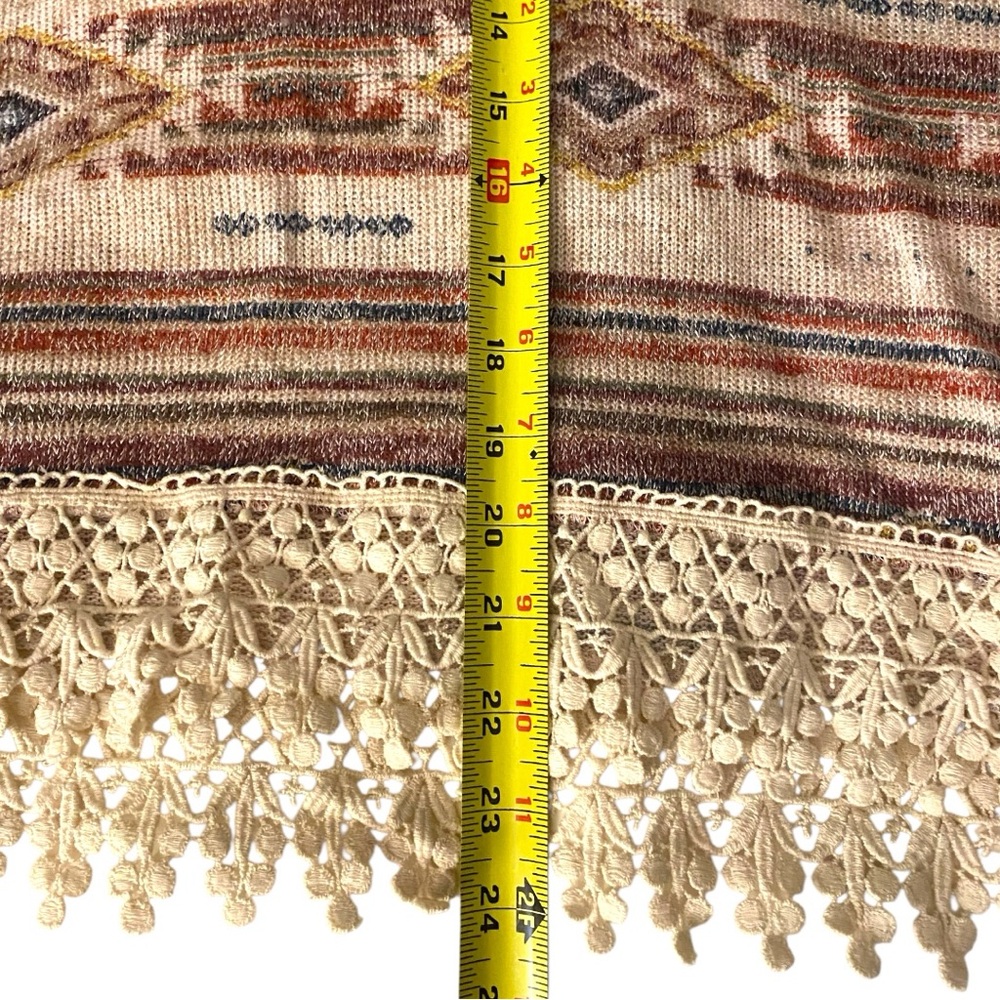 American Rag Multicolor Poncho with Crochet Hem - Picture 8 of 8